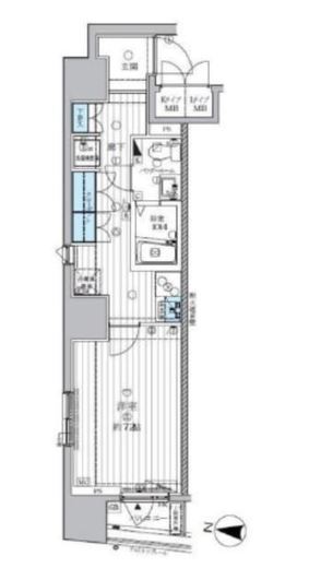 ランドステージ両国 7階 間取り図