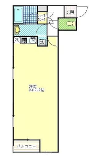 ユニーブル島津山 5階 間取り図