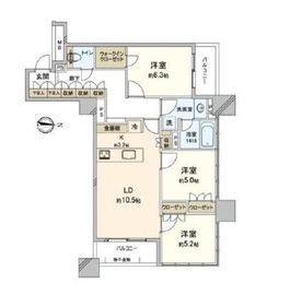 ザ・湾岸タワーレックスガーデン 29階 間取り図