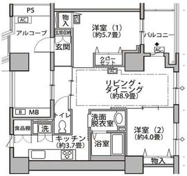 東雲キャナルコートCODAN 19-610 間取り図