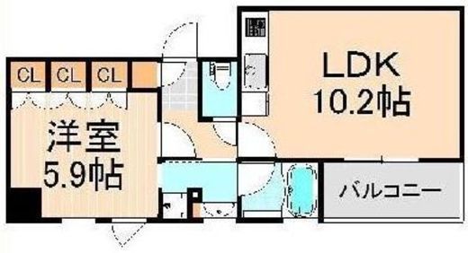 東急ドエルアルス浅草アクトタワー 5階 間取り図