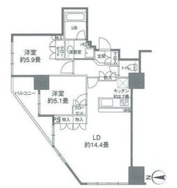 カスタリアタワー品川シーサイド 310 間取り図