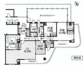 パークハウス麻布鳥居坂 5階 間取り図