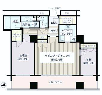 ザ・パークタワー東京サウス 27階 間取り図