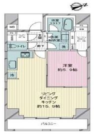 アイムズ芝大門 5階 間取り図