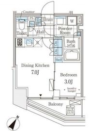 ミュプレ表参道 702 間取り図