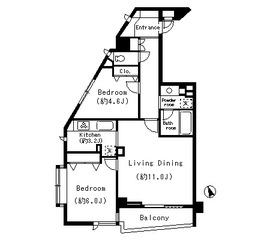 THE パームス代々木上原ヴェールテラス 501 間取り図