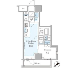 ルビア赤坂 206 間取り図