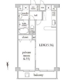 アーベイン早稲田 1002 間取り図