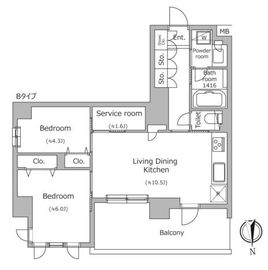 ドゥーエ南千住 301 間取り図