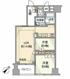 オーベルジュ日本橋 10階 間取り図