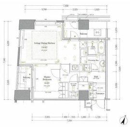 サンウッド品川天王洲タワー 17階 間取り図