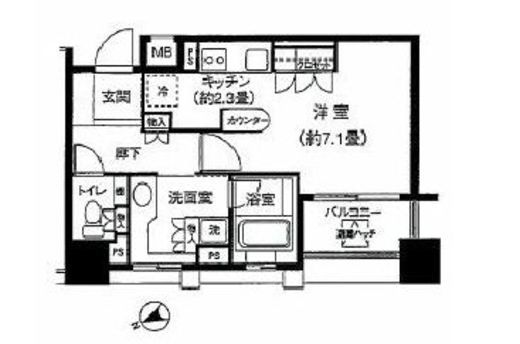 ファミール新宿グランスイートタワー 3階 間取り図