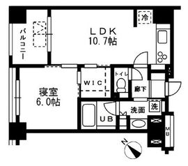 レジディア日本橋浜町 604 間取り図