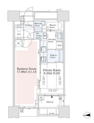 ドゥ・トゥール 46階 間取り図