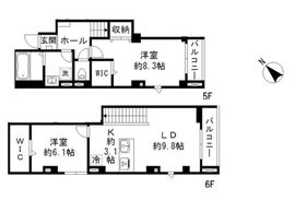 ジョカットロ蔵前 502 間取り図