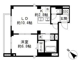 ジョカットロ蔵前 402 間取り図