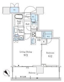 パークシティ武蔵小山ザタワー 8階 間取り図