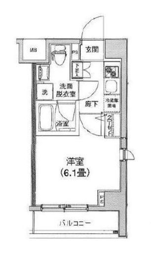 ルフレプレミアム芝公園 8階 間取り図