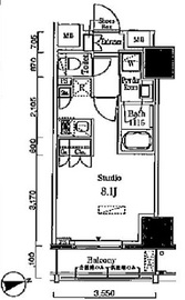 浅草田原町レジデンス 802 間取り図