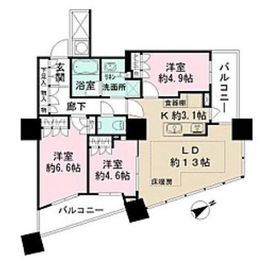 ザ・パークハウス西新宿タワー60 37階 間取り図