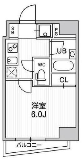 コンシェリア新橋 6階 間取り図