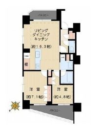 プレシス文京小石川　静穏の杜 6階 間取り図