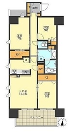 グローリオ東京住吉 9階 間取り図