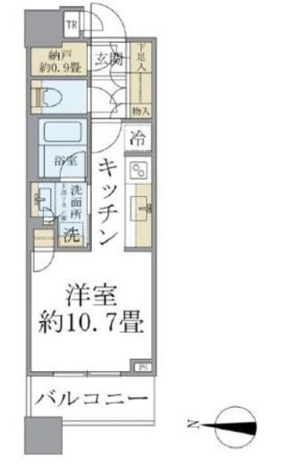 ブリリアタワーズ目黒 17階 間取り図