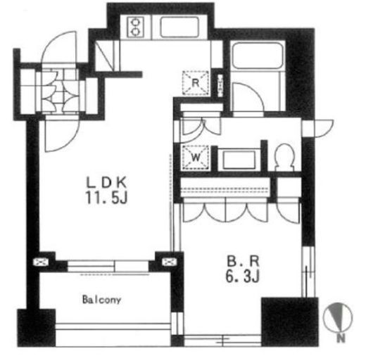 LaSante麻布十番 602 間取り図