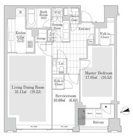 ラ・トゥール南麻布 C101 間取り図