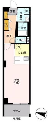 ロイヤルパークス梅島 102 間取り図