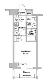 コンフォリア下北沢 413 間取り図