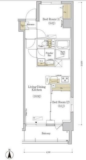 アーバネックス菊川 206 間取り図
