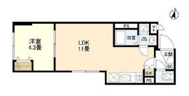 ウェルスクエアイズム都立大学 302 間取り図