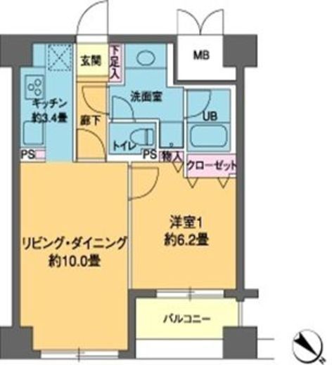 カスタリア茅場町 507 間取り図