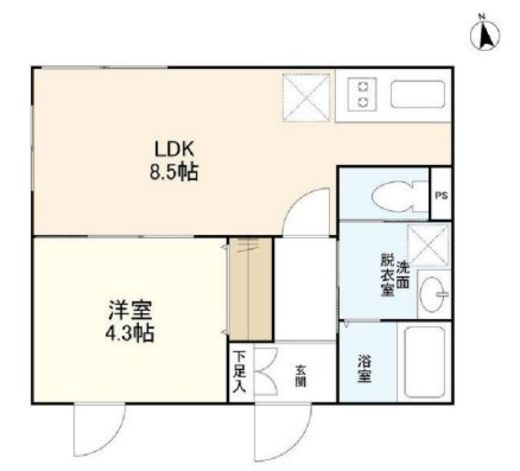ウェルスクエアイズム中野坂上 301 間取り図