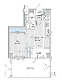 アンソレイエ飯田橋 104 間取り図