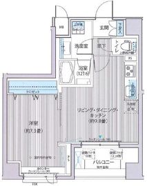 アンソレイエ飯田橋 304 間取り図