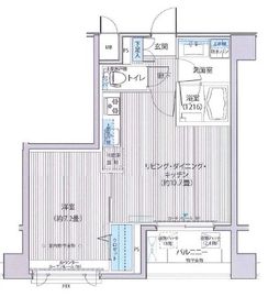 アンソレイエ飯田橋 403 間取り図