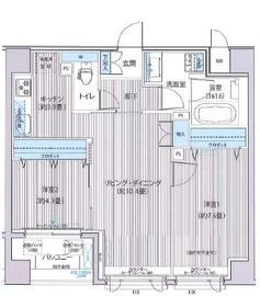 アンソレイエ飯田橋 202 間取り図