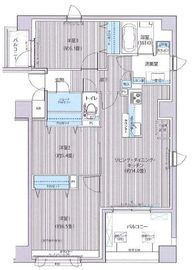 アンソレイエ飯田橋 201 間取り図