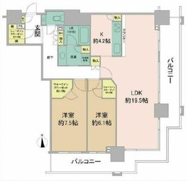 ベイクレストタワー 30階 間取り図