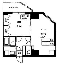 シェル中野弥生町 102 間取り図