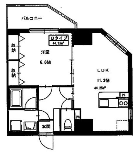 シェル中野弥生町 302 間取り図