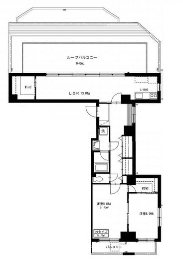 シェル中野弥生町 804 間取り図