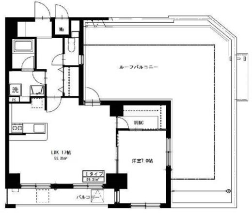 シェル中野弥生町 508 間取り図
