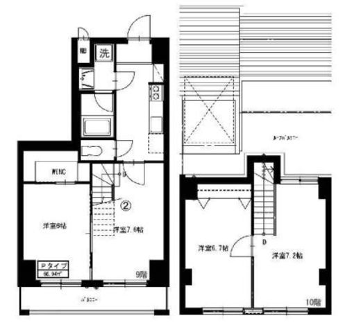 シェル中野弥生町 902 間取り図