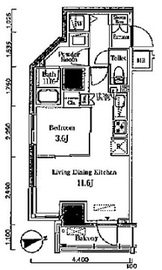 浅草田原町レジデンス 1301 間取り図