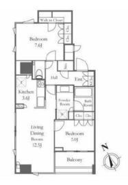 プラウド虎ノ門 12階 間取り図